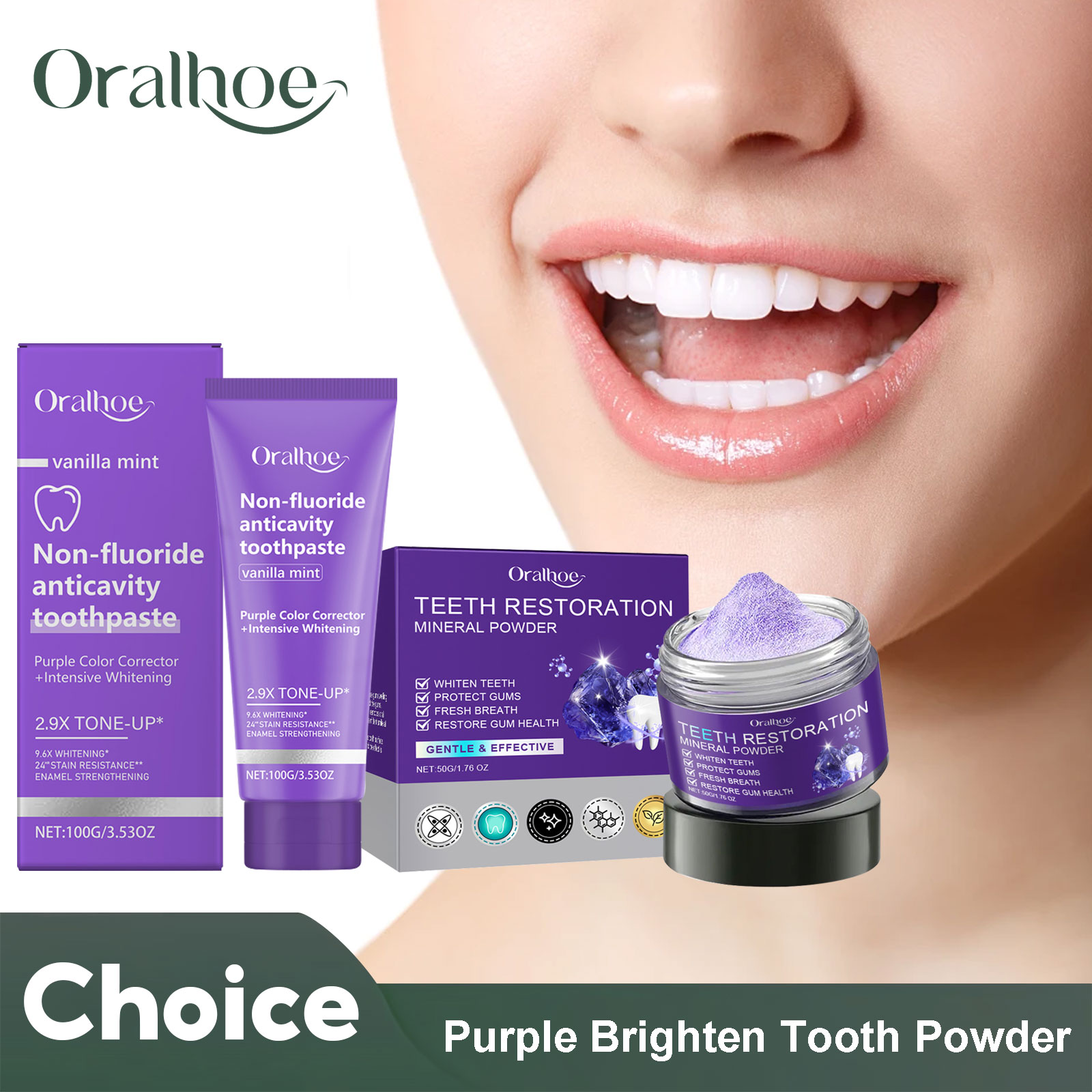 Teeth Whitening Near Me - Bubuk Mineral restorasi gigi, pasta gigi