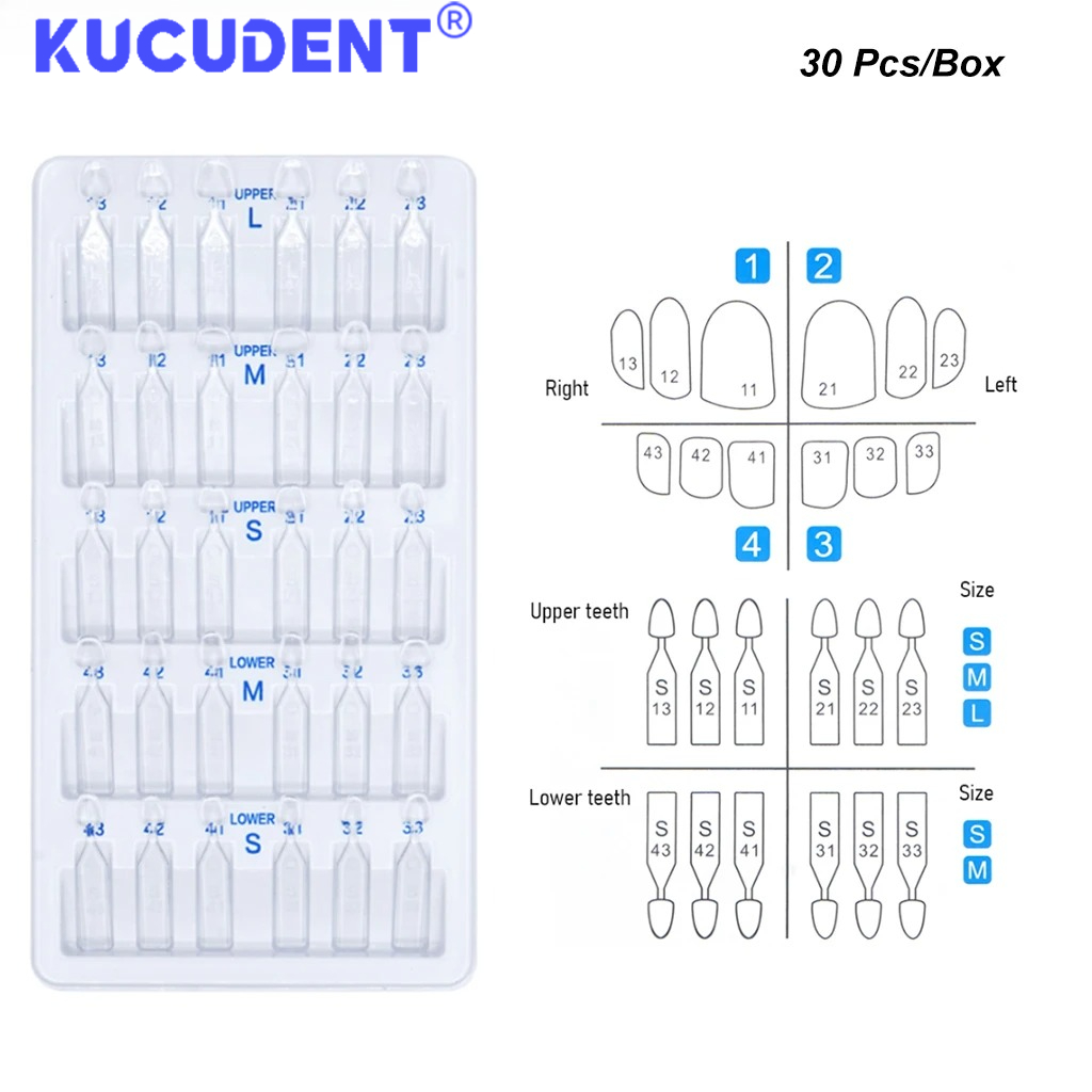 Teeth Whitening Moulds - 30 buah/set, Kit Cetakan Veneer Gigi