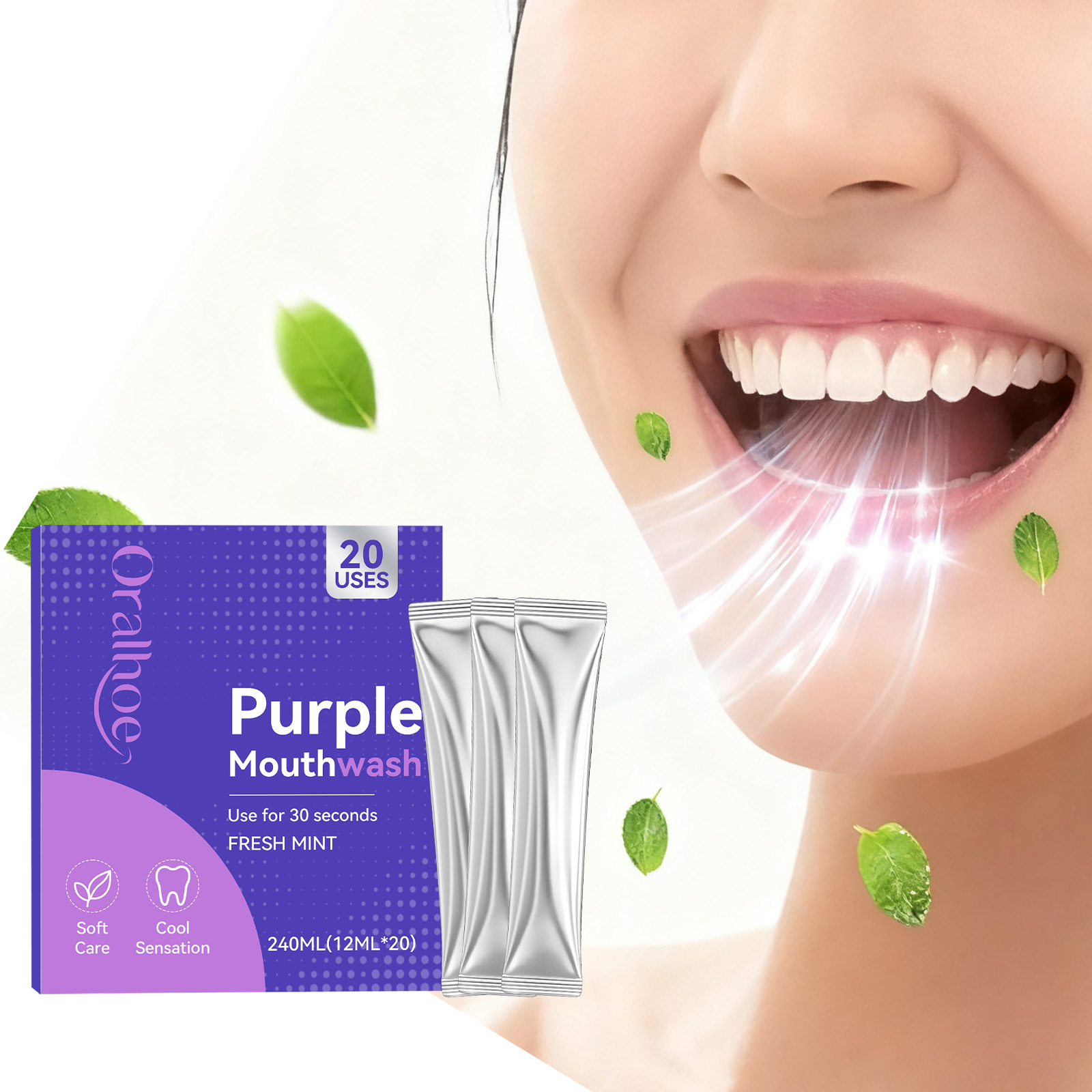 20 buah obat kumur berwarna un - Teeth Whitening Mouthwash ulasan dan harga