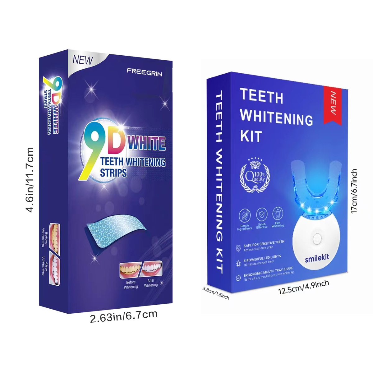 Kit pemutih gigi-5X lampu LED  - Teeth Whitening Mouthwash ulasan dan harga