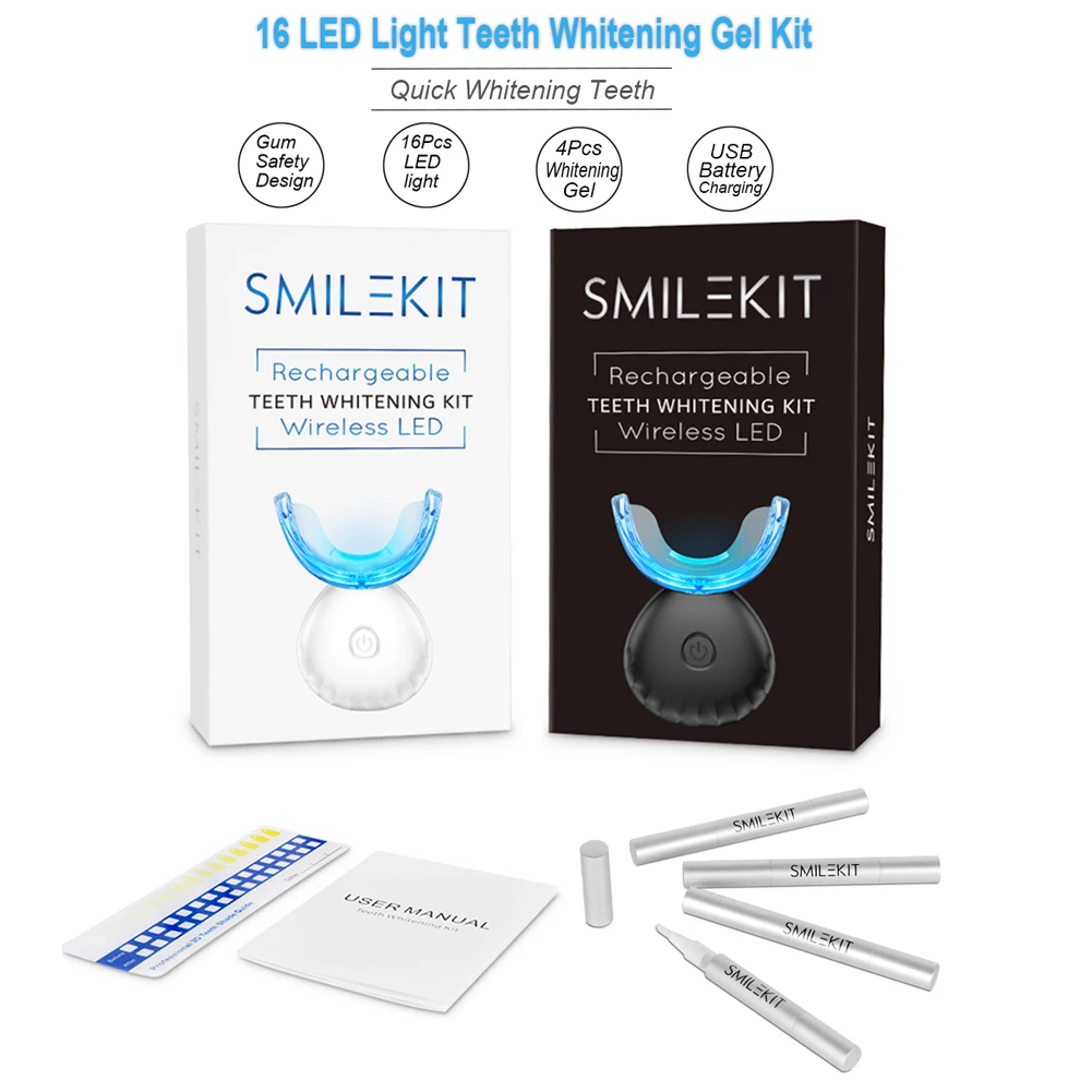Kit pemutih gigi Mini 16 LED c - Teeth Whitening Near Me ulasan dan harga