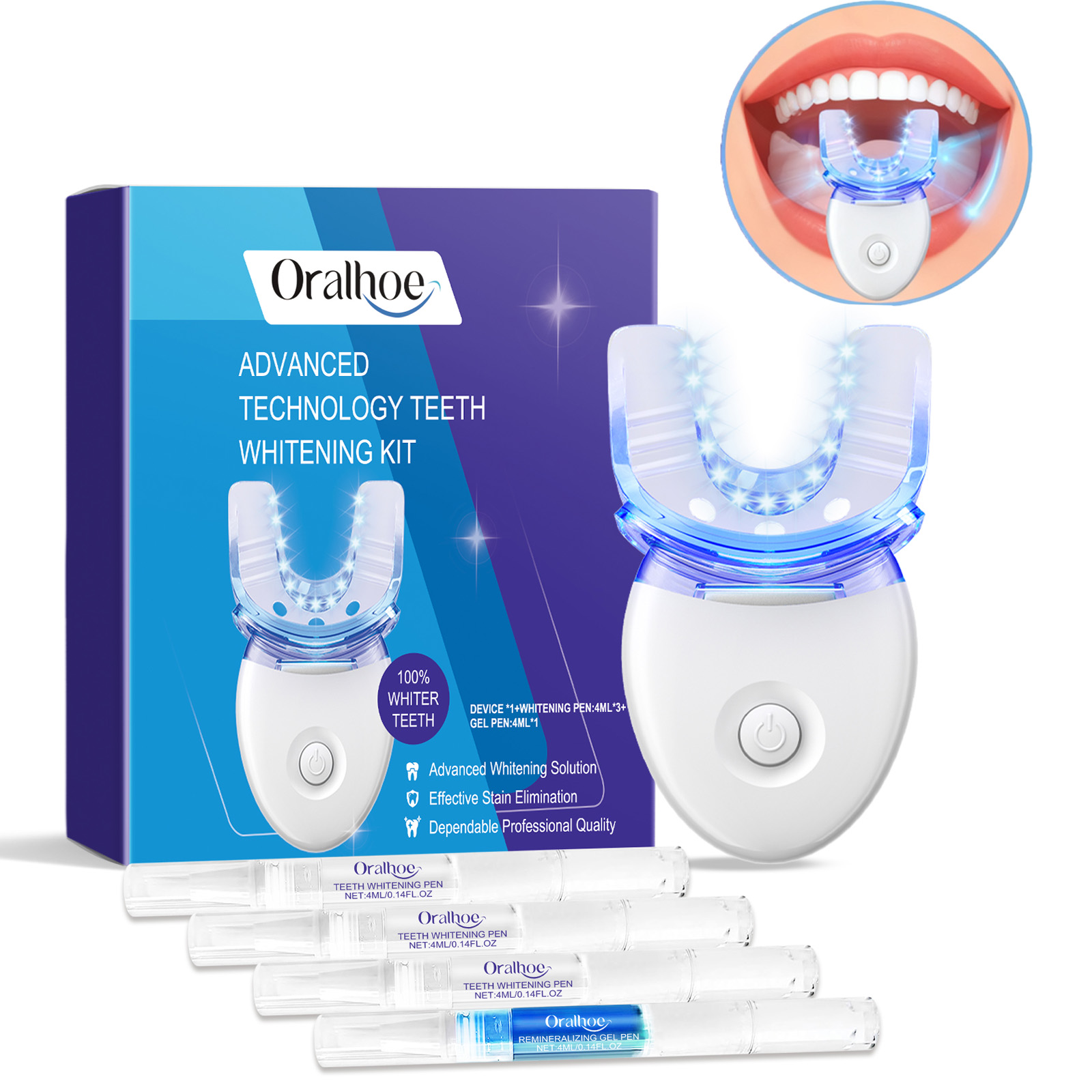 Kit Lampu LED Pemutih Gigi Pro - Teeth Whitening Mouthwash ulasan dan harga